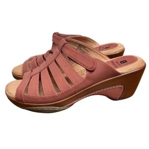 White Mountain Valencia Wedge Sandals Adjustable Straps Comfort Size‎ 8.5